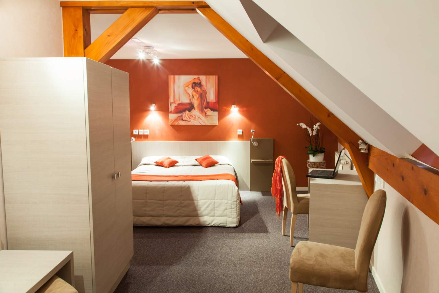 Familiekamer van Hotel Restaurant Le Bourguignon bij België, Nederland en Engeland